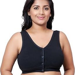Nylon Spandex Women's Lightly Padded Plus Size Front Open Maternity/Nursing/Nursing Bra-image-55
