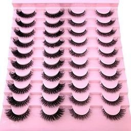 Bombay Vanity 20 Pair Natural Look Reusable 3D False Eyelashes For Bridal & Party Makeup H24-image-17