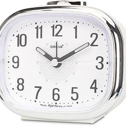 OREVA Bip Alarm Table Clock (Silver Color 10.7 cm x 3.7 cm x 6.3 cm, AA3017)-26