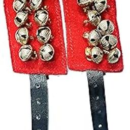 Sinha Leather Velvet Binding Ghungroo (12+12) with belt buckles-image-5