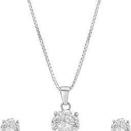 Flaneur Global 925 Sterling Silver Necklace Rhodium-Plated Minimal Solitaire | With Certificate of Authenticity and 925 Hallmark-image-59