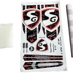 rishabh pant red bt -01 cricket bat sticker with grip and fiber tape-7