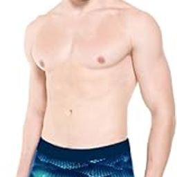 Men Swimming Shorts Trunks Full Printed (34, Blue)-image-4
