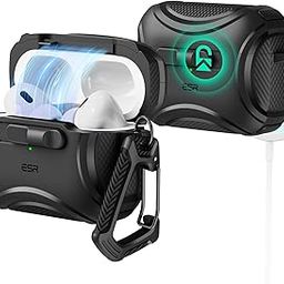 ESR for AirPods Pro 2 Case (2023/2022/2019, 2nd/1st Gen), Compatible with AirPods Pro 2nd Generation (USB-C/Lightning Cable), Effortless MagSafe, Drop-Proof Lock, Easy Open, Cyber Series, Black-image-31