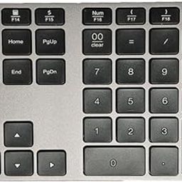 Amecke 35 Keys Aluminum Alloy Gaming Numeric Keypad | 2.4G Wireless + Bluetooth 5.0 Dual Connection | Rechargeable Thin Compact Numeric Keypad with Calculator Function | Wired/USB Connection for-15