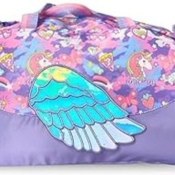 Duffle Bag for Boys|Girls Kids Gym Bag Sports Travel Bag Weekender Overnight Bag Big Size for Kids/Teenagers Duffle Bag (Unicorn Wings Purple)-picture-21