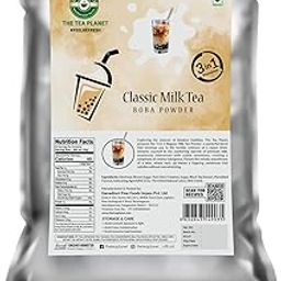 Tea Planet Classic Milk Boba Mix – Vegan Bubble Powder for Smoothies, Milkshakes, Desserts & DIY Drinks | Non-GMO, Authentic Premix (1000g,classic milk tea)-image-27