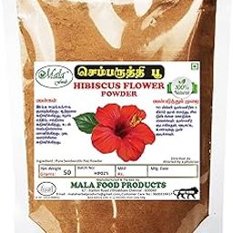 MALA : Hibiscus Flower Powder 50 gms | Sembaruthi Poo Powder - 50 G-image-71