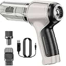 CLUB BOLLYWOOD Hand Vacuum Home Appliance Mini Car Vacuum Cleaner for Office Auto Sofa Grey White | Vacuum Cleaners | Home & Garden | Household Supplies & Cleaning | Vacuum Cleaners-image-0