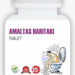Amaltas Haritki Tablets – 100 Tablets | Ayurvedic Herbal Supplement for Digestive Health, Constipation Relief & Body Detox | Natural Gut Cleanser-image-58