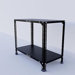 ALIJA®️ Slotted Angle Metal Rack (2 x 2.5 x 1.25 Ft. / 24 x 29 x 15 Inch) with 2 Shelves (Black, 24 Gauge Shelves 18 Gauge Angle)-14