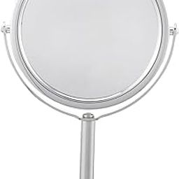 TYAGY Portable Tabletop Makeup Mirror, Round Metal Frame, Rotating Magnifying Vanity Mirror for Home and Travel-picture-31