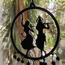 WANDF Acrylic Dream Catcher Car Hanging Rear View Mirror Decor Good Luck Ornament, Car Hanging Accessories for Positive Vibes Dream Catcher for Car,Room,Garden Decoration(Radhe Krishna)-image-31