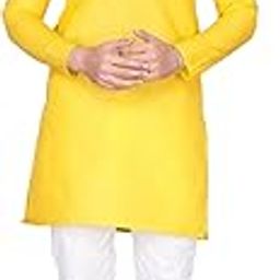 Men’s Yellow Kurta Pajama Set | Traditional Indian Ethnic Wear | Cotton Blend Solid Kurta for Haldi, Wedding & Festive Occasions | Full Sleeves | S-XXL | Comfortable & Stylish-picture-5