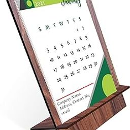 Brown Cloud Personalized Table/Desk Calendar with Wooden MDF Double Side Laminated Stand with Personalised/Customized Photographs/Message/Quote for Personal/Corporate Gift (002) (1)-picture-20