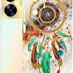 AtOdds - REALME C55 - Mobile Back Skin Sticker - Lamination - Rear Screen Guard Protector Film Wrap (Coverage - Back+Camera+Sides) (Design - Dream Catcher)-image-34