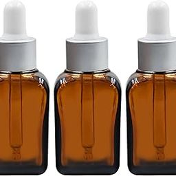 Happy Packaging 50ML Amber Square Empty Glass Bottle | Glass Dropper | Silver Matt Sleeve | Silcon White Teat | Refillable | Leak Proof For Essential Oils | DIY Perfumes | DIY serums (6)-28
