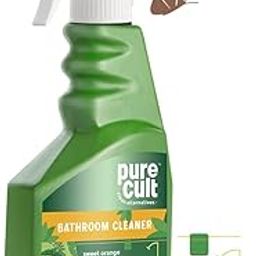 PureCult Bathroom Cleaner | Removes grime & soap scum | Great for sinks, tiles, shower cubicles & faucets | Long-lasting fragrance | Kids & Pets Safe | Sweet Orange & Lemon Essential Oil | 500ml-image-54