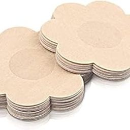 Braza Petal Tops Adhesive Nipple Covers, 5 Pairs, Disposable,Skin Colour,Free Size Beige-image-1