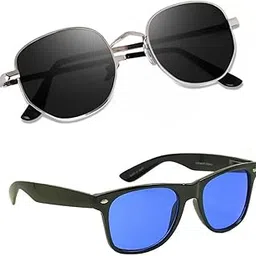 elligator Hexagonal Sunglasses for Men & Women | Full-Rim Cover Eyewear for Driving, Cycling, Sports | Lightweight Flexible Optical Frame for All-Day Comfort & Selfies PATH59-picture-7