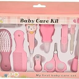 VAALYA TOYS Baby Portable Manicure Grooming Kit For New Born Baby for Newborns, Infants & Toddlers - Includes Finger Brush, Hair Brush, Comb, Nail Scissors, Nail Cutter, Tweezer, Nail Filer ( Grooming Kit)-image-61