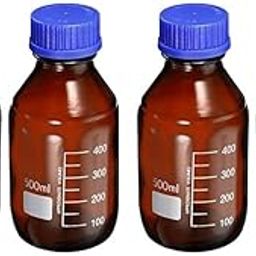 MANIKARN Amber Borosilicate Glass Reagent bottle with Screw Cap 500ml (Set of 4 piece) – UV-Resistant, Leak-Proof Lab Container for Chemical Storage-image-11