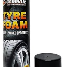 CARMATE Shine Tire Foam Easy to use Aerosol Tire Shine with UV Protection for Glossy, Rich Black Tires 500 ml Wheel Tire Cleaner-image-78