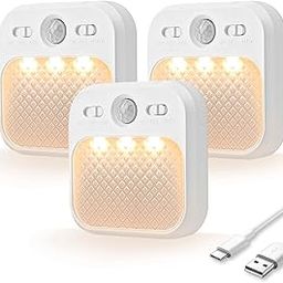 Motion Sensor Night Light,Wireless Rechargeable LED Night Light Indoor,3 Sensor Modes&Adjustable Brightness (30days Standby),Stairs/Bedroom/Bathroom/Hallway Light for Kids,Adult [3 Pack]-image-38