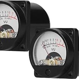 UniMarket® VU Meter 2 Pcs Panel VU Meters Warm Back Light Analog DB Sound Level Indicator Recording & Audio Level Amp with Driver Board-7
