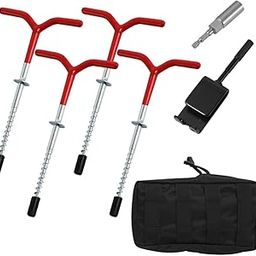 CALANDIS™ 4 Pieces Ice Anchor Drill Adapter Practical Ground Nails Ice Fishing Anchors with Socket | Sporting Goods | Fishing | Fishing Equipment | Ice Fishing Accessories-36