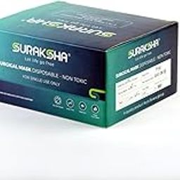 Suraksha Elastic 3 Ply Mask Black 100pcs-12
