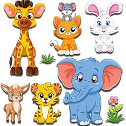 Haoser Fridge Magnet for Kids, Wooden Cute Animal Magnets for Baby | Refrigerator Magnets for Toddlers Educational Learning Toy Gift| Animal Fridge Magnets-Pack of 8(Return Gifts)-23