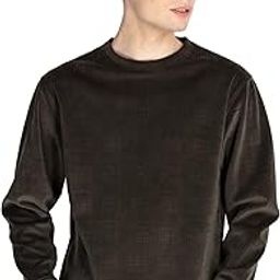 Mens Solid Round Neck Lightweight Sweatshirt-image-68