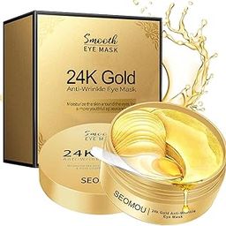 Gipibox® Anti Wrinkle Eye Patch Under Eye Patches with Collagen, Hyaluronic Acid for Dark Circles and Puffiness, 60 PCS (24k gold)-16