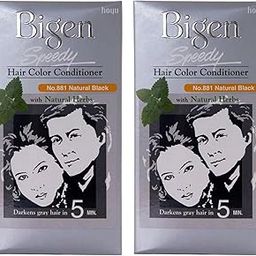 Bigen Hair Color with Conditioner - Natural Black-881 (Pack of 2)-55