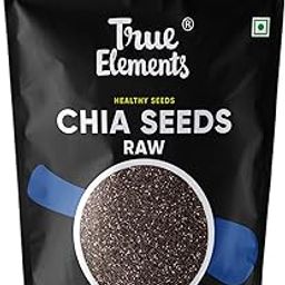 True Elements Chia Seeds 500g - Seeds for Weight Management | Rich in Calcium, Protein & Fibre | Beat the Heat | 100% Clean Chia Seeds for Eating | Antioxidant Rich Seeds-52