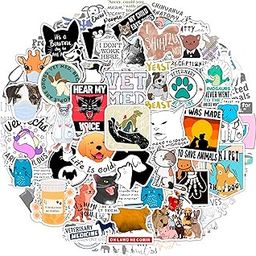 BulbaCraft 625 Veterinary 101 18 - Veterinary Character Sticker (Pack of 101) - Red - Vinyl - Circular - Animal - Indoor - Walls, Vehicles, Glass, etc.-image-23