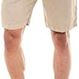 Mens Solid White Mercerized Linen Casual Wear Shorts-image-21