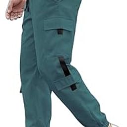 Mens Cargo Track Pant SIX Pocket Printed Cotton Track Pant (6_Pocket_ENG_L_51) Aqua Blue-image-70