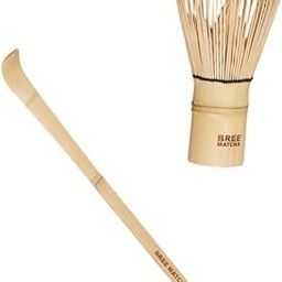Bree Matcha Bamboo Matcha Whisk & Spoon Combo – Traditional Japanese Chasen Whisk (100 Prongs) & Spoon Set | Handcrafted Natural Bamboo | Matcha Tea Tool Kit-image-62