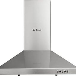Gilma 60 cm Pyramid Baffle Filter Chimney | Silver Stainless Steel | Push Button Control | 3 Speed | LED | Lifetime on Motor, 2 Yrs Comprehensive Warranty by Gilma | Pearl 60-48