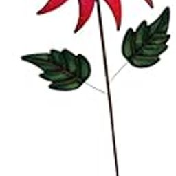 MYADDICTION Sunflower Wind Spinner Wind Mill Metal Wind Sculpture for Garden Garage Path Red-image-81