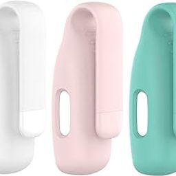 3Pack Fit for Inspire 3 Case with Clip Cover TenCloud Clip Holder Silicone Case Intended for Fitbit Inspire 3 Inspire 2 Ace 3 Tracker (Teal+Pink+White)-28