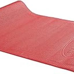 OBSESSIONS Anti-Slip PVC Yoga Mat,5mm Sports Mat, Solid Yoga Mat with Carrying Strap (W) 80 X (L) 200(cm)_Red-20