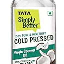 Tata Simply Better Pure and Unrefined Cold Pressed Virgin Coconut Oil, Naturally Cholesterol Free, Kolhu/Kacchi Ghani/Mara Chekku/Ganuga, 1L, Rich Aroma & Flavour of Real Coconuts, A1 Grade Coconuts-image-43