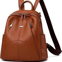 Anti-Theft Cross Leather Backpack & Purse for Women | Shoulder Bag for Women and Girls | College Bag for Girls | Multipurpose Travel Bag | Durable | Convertible-image-84