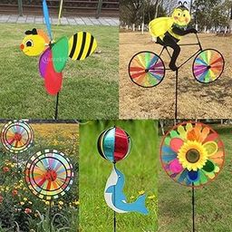 Ubersweet® 68cm Lifelike Bee Windmill Wind Whirligig Wheel Home Garden Lawn Yard Decor Kids Toy-image-34