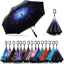 Milindi Sales Umbrella Windproof, Reverse Umbrella, Umbrellas for Women with UV Protection, Upside Down Umbrella with C-Shaped Handle (Multi Color-1 pcs)-image-65