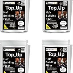 Levins King Hair Building Fiber, Concealer Refill Use For Caboki Toppik, Looks 21,Regrowth & all other Hair Fiber etc. (Black 25+25+25+25g) Pack of 4 by Tom Bull-image-8