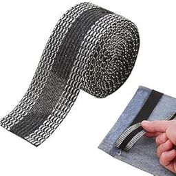 DRAWBRIDGE Iron Instant Hem Tape, 25mm X 5m Trousers Edge Modified Strips, Permanent No Sew Hemming Tape, Washable Hem Adhesive Tape for Improve Jeans Suit Pant Trouser Mouth, Saree Tape Double Sided-image-9